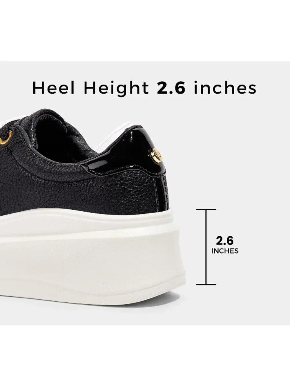 🆕Women's Black Platform Fashion Sneakers Classic Low Top Thick Sole Casual